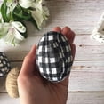 thumbnail image 5 of Lomubue 5 Pcs/Set Easter Eggs Pendants Contrast Color Plaid Print with Strap Realistic Egg Fabric Cover Decorative Reusable Happy Easter Egg Decoration Toys Easter Supplies, 5 of 10