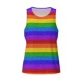 thumbnail image 4 of Fotbe Colorful Glitter Rainbow Pattern Men's Quick Dry Workout Tank Top Gym Muscle Tee Fitness Bodybuilding Sleeveless T Shirt Breathable Workout Shirt-XX-Large, 4 of 9