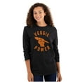thumbnail image 3 of Veggie Power Cute Vegetarian Fighter Long Sleeve TShirt Men Women Brisco Brands S, 3 of 5