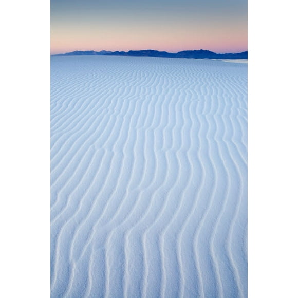 Ripple patterns in gypsum sand dunes, White Sands National Monument, New Mexico Poster Print by Alan Majchrowicz (24 x 36) # US32AMA0000