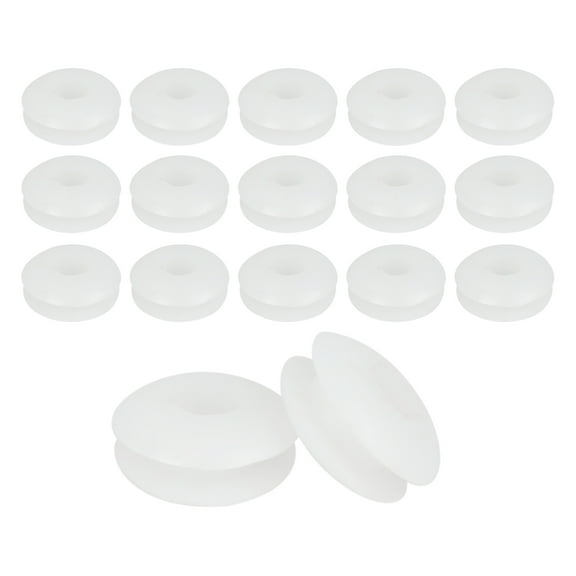 REGALWOVEN 250pcs 4mm Rubber Grommet Double Side O Ring Electric Cable Protector for White for Car