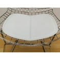 thumbnail image 2 of Mod Made Modern Chrome Wire Dining Side Chair With Faux Leather Seat Cushion (White), 2 of 9