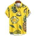 thumbnail image 4 of Njoeus Shirts for Men, T Shirts for Man Men's Hawaii T-Shirt Palm Tree Tropical Print Button Up T-Shirts Casual Short Sleeve Summer Blouse Beach Vacation Shirt Boy Shirt On Clearance, 4 of 4