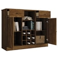 thumbnail image 2 of Castle Place Rustic Sideboard Buffet Cabinet, Brown, 2 of 11