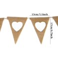 thumbnail image 2 of 13PCS White Love Heart Shape Printing Triangle Burlap Banner Vintage Rustic Wedding Party Decorations Banner, 2 of 7