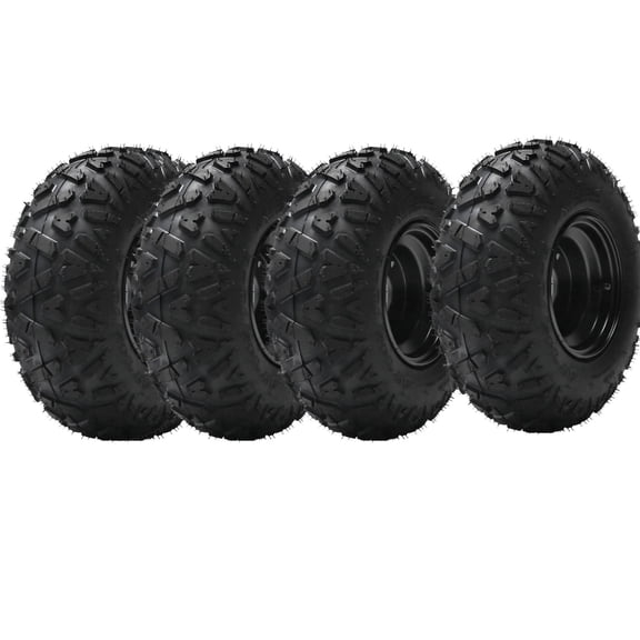 4pcs Front Rear 145/70-6 Tyre Rim 6" Wheels 3 Lug For Go Kart ATV Quad Bike LT50