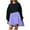 Purple, variant on IROINNID Long Sleeve Dress for Women Loose Round Neck Long Sleeve Comfy Printing Dresses ,Black