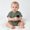 Green, variant on Fesfesfes Baby Toddler Boys Girls Short Sleeve Cotton Blend Bodysuit Romper, Solid Color Crewneck Summer Outfit for Daily Play Wear Kids Aged 0-18 Months Old.