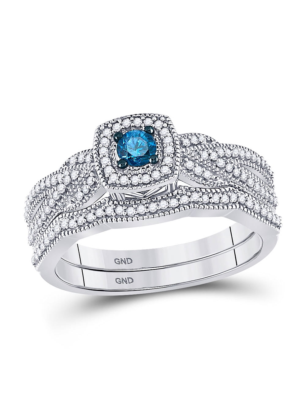 Details about   Natural 5MM London Blue Topaz Gemstone 925 Sterling Silver Cluster Wedding Ring 