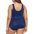 thumbnail image 2 of Plus Size Solid Crossover One-Piece Swimsuit, 2 of 2