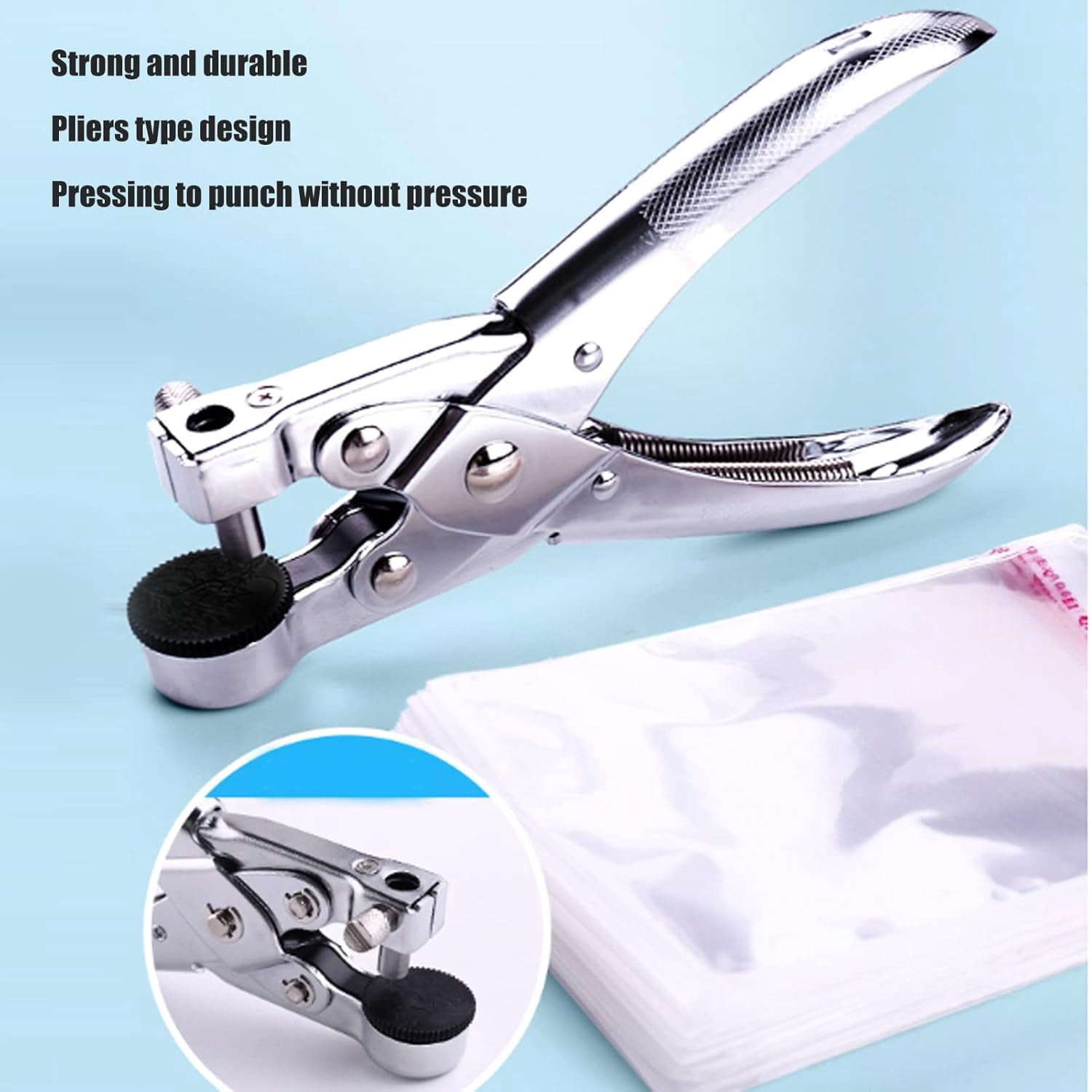 IULAVP Single Hole Punch 1/4 Inch, 7mm Paper Hole Puncher with Soft Grip Handle, Handheld Single Hole Puncher for Crafts, Office, Classroom, Scrapbooks, Tags