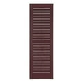 thumbnail image 1 of Premier Louver Exterior Decorative Shutter, Burgundy - 15 x 55 in., 1 of 1