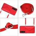 thumbnail image 6 of for Samsung Galaxy S23 FE Slim Case with Card Holders and Strap for Women, Samsung Galaxy S23 FE Phone Case Wallet PU Leather Kickstand RFID Blocking Flip Shockproof Wallet Case - Red, 6 of 11