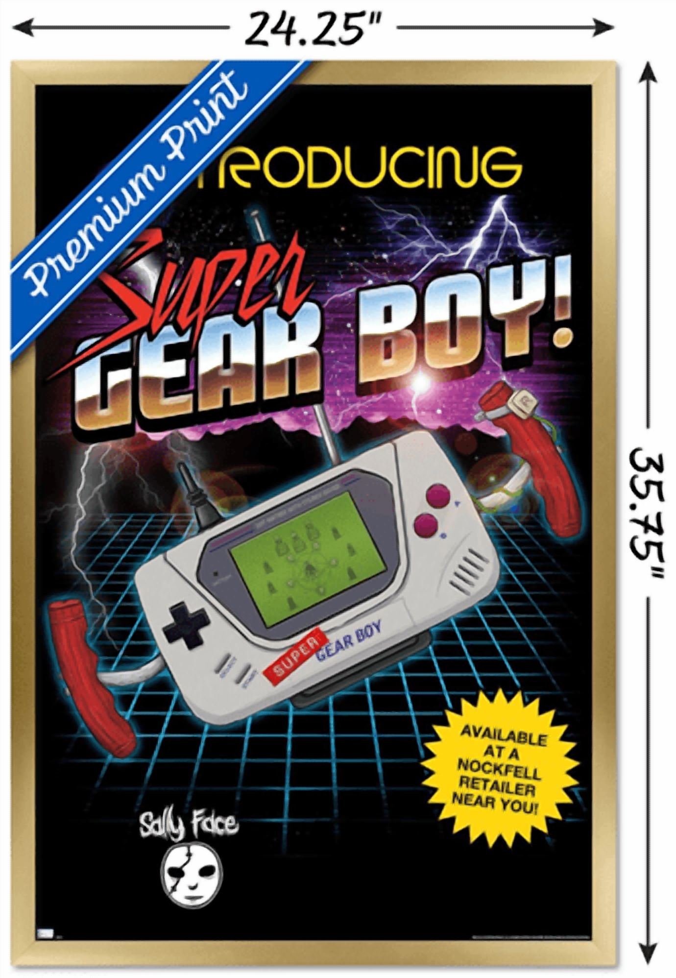 Sally Face - Super Gear Boy Wall Poster, 22.375" x 34" Framed