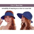 thumbnail image 2 of Sombreros Simplicity para mujer, visera convertible para playa con protección solar UV UPF 50+, 2 of 5