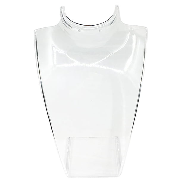 Soporte de joyería Injueey de plástico Busto de maniquí Transparente