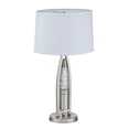 thumbnail image 3 of Danie Table Lamp- 4 Way Switch- Clear Glass Tube- Silver Metal 28 Inch, 3 of 6
