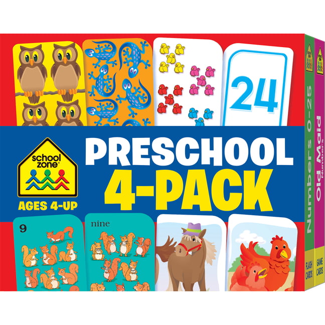 Playskool Flash Cards 4 Pack Pre K Kindergarten Fun Learning Smart Kids 