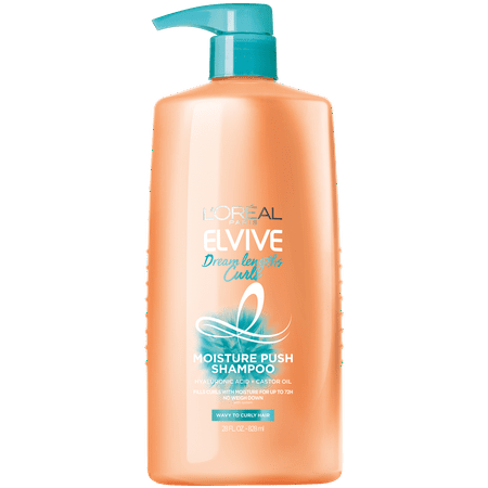 L'Oreal Paris Elvive Dream Lengths Curls Moisture Curl Enhancing Push Shampoo, Curly Hair, 28 fl oz