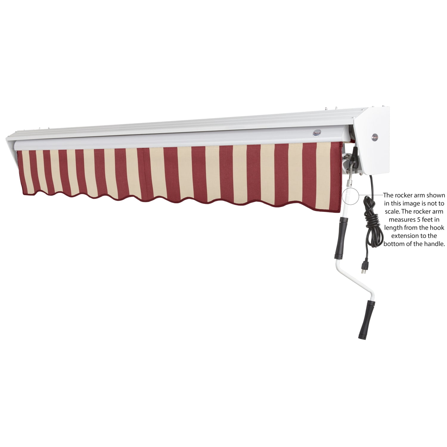 Awntech Destin with Hood Right Motor with Remote Motorized Retractable Awning