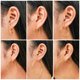 thumbnail image 2 of Juego de 6 Aros Clásicos y Elegantes JeenMata para Mujer Chapados en Oro Amarillo, 2 of 5