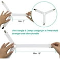 thumbnail image 4 of Bed Sheet Holder Straps, Sheet Straps Adjustable Elastic Fasteners, Bed Sheet Clips Easily Install, keep Sheets in Place, 4 Pcs/Set White, 4 of 7