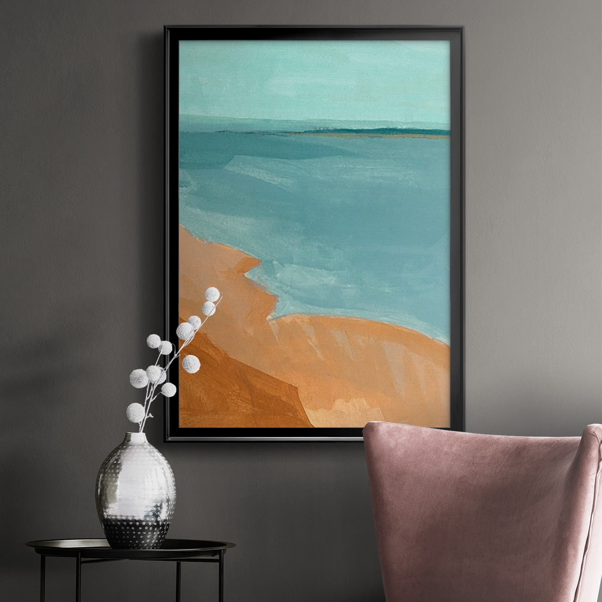 Out on the Sandbar II Premium Framed Print, in Gold, Black, or Silver - Ready to Hang