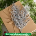 thumbnail image 6 of Artificial Pine Branches Christmas Greenery 2025, Faux Evergreen Needle Stems in Silver, Realistic Plant Sprays for Home Vase Arrangements Holiday Decor Silver, 6 of 8