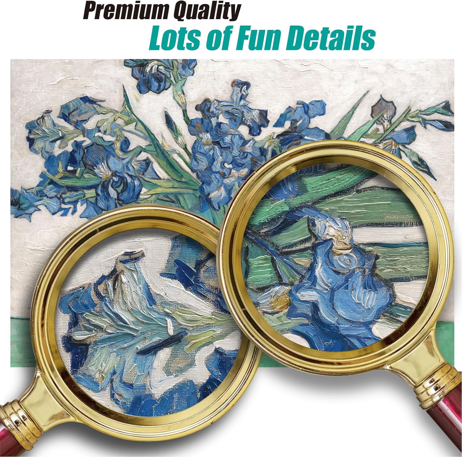 Antelope - 1000 Piece Puzzle for Adults, Irises, by Vincent Van Gogh, 1890 - Officially Licensed, Jigsaw Puzzles 1000 Pieces, High Resolution, Matte Finish, No Dust