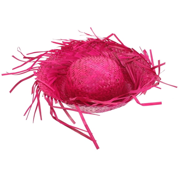 NIAIZEK Rosy Woven Straw Hat Mexican Themed Party Hat Lightweight Breathable Design