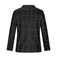 thumbnail image 5 of Men's Casual Suit Jacket Fashion Solid Color Single Two Button Slim Fit Suit Jacket Blazer Black,L, 5 of 7