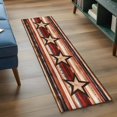 thumbnail image 5 of Brown Red Star Western Kitchen Runner Rug 2x6 Washable Runners for Hallway Non Slip Vintage Country Wooden Large Area Rug Indoor Floor Carpet for Bathroom Laundry Entryway Bedroom Living Room, 5 of 8