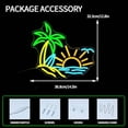 thumbnail image 3 of CADODIS Sunrise Neon Light Coconut Tree Surfboard LED Sign for Bedroom Bar Tiki Party Decor, Summer Beach Wall Light USB Powered Dimmable Sign, 3 of 5