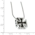 thumbnail image 2 of Sterling Silver & CZ Crosses Necklace, 2 of 2