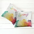 thumbnail image 6 of Ambesonne Saying Throw Pillow Cover 2 Pack, Spring Lettering, 20", Multicolor, 6 of 7