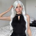 thumbnail image 4 of Long Water Wave Wig with Bangs Silky Wig for Women Daily Party -A, 4 of 5