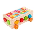 thumbnail image 2 of Coche clasificador de formas de madera para arrastrar | Tractor multifuncional de inteligencia con bloques geométricos coloridos | Juguete educativo de clasificación de formas para niños pequeños, 2 of 6