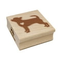 thumbnail image 1 of Smooth Coat Chihuahua Apple Head Dog with Heart Square Rubber Stamp Stamping Scrapbooking Crafting - Large 2.75in, 1 of 7