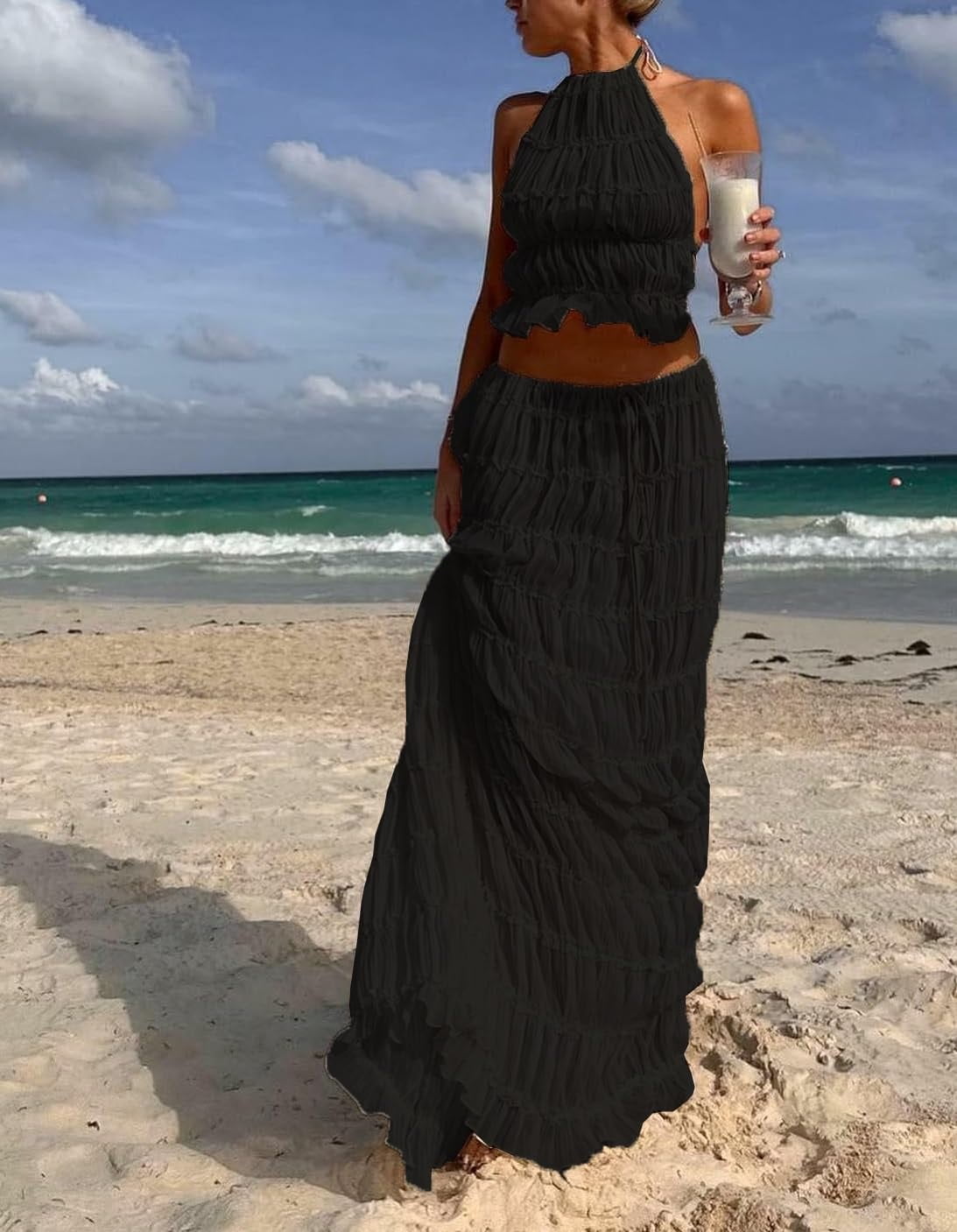 long flowy vest tops