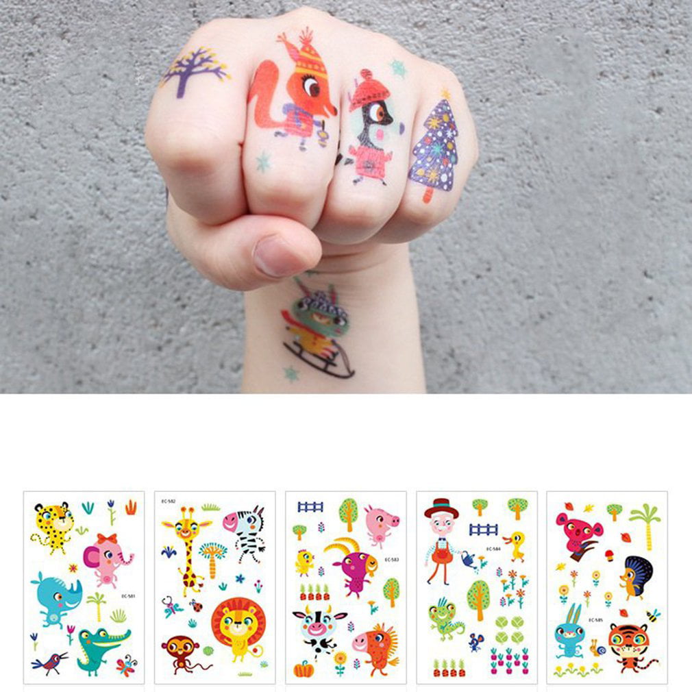 Cartoon Animal Tattoo Stickers Cute Children's Toy Stickers Fun Tattoo |  Walmart Canada