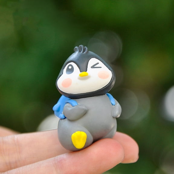 Phenofice Penguin Mini Figurines Assorted Color 6Pack 1.6X1.3X1.3In