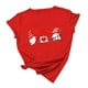 thumbnail image 1 of Gibobby Camisetas Mujer Manga Corta Camiseta con estampado día Tops Blusa corta manga corta para mujer San Valentín Blusa para mujer(Rojo,M), 1 of 3