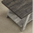 thumbnail image 4 of Contemporary Wood Small End Table, 2-Tier Industrial Coffee Table with Storage Shelf, Weathered Walnut and Gray, 4 of 6
