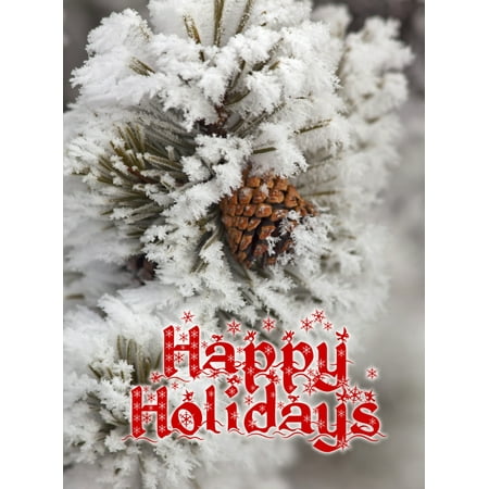 Lodgepole Cone (Lodgepole Pine cone in winter in Yellowstone National Park Stretched Canvas - Chuck Haney Danita Delimont (12 x)