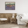 thumbnail image 2 of Purple Fields & Cows Brown Framed Floater Canvas Wall Art, design by Marnie Bourque, 2 of 10