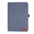 thumbnail image 6 of Case for iPad mini 6th Gen 8.3" 2021 / iPad mini 7th Gen (A17 Pro) 2024, Vintage Fabric PU Leather Folio Cover Soft TPU Inner Multiple Viewing Angles Stand with Card Slots Auto Sleep / Wake - Blue, 6 of 7