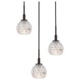 thumbnail image 2 of Woodbridge Lighting Elise 3-Light Mercury Crystal Ball Glass Pendant in Bronze, 2 of 4