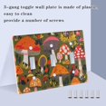 thumbnail image 3 of Yayeee Toggle Light Switch Wall Plate 2-Gang 4.56"x4.48" Decorative Outlet Cover, Vibrant Mushroom, 3 of 7