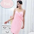 thumbnail image 2 of Women Towel Robe Bath Wearable Towel Dress Lady Fast Drying Beach Spa Nightwear, 2 of 6
