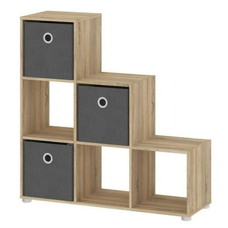 Tvilum Demi Bookcase with 6 Cubes in Textile Grey